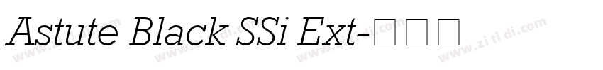 Astute Black SSi Ext字体转换
